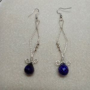 Sterling silver and amethyst earrings